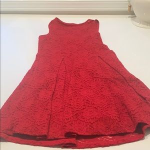 Red laced dress